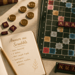 araser scrabble mot formé sur plateau