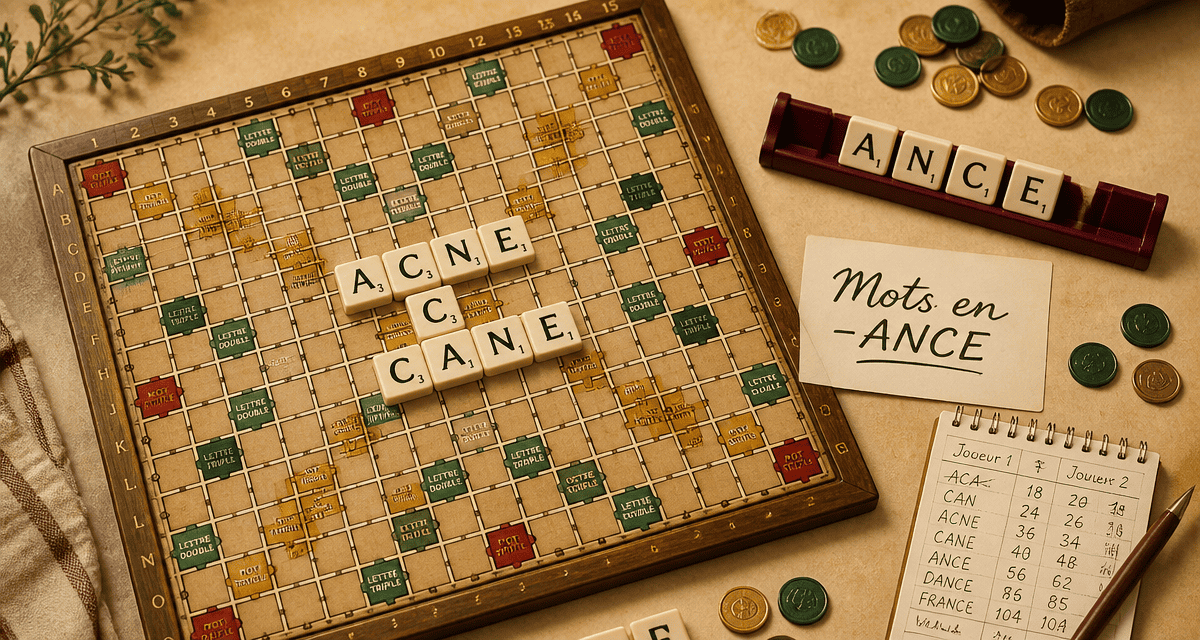 Plateau Scrabble mots ANCE scrabble