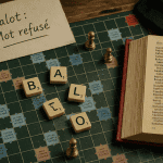 balot au scrabble lettres éparpillées dictionnaire