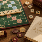 Bicher Scrabble mot sur plateau
