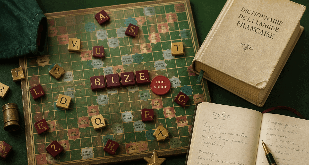 bize scrabble mot non valide sur plateau