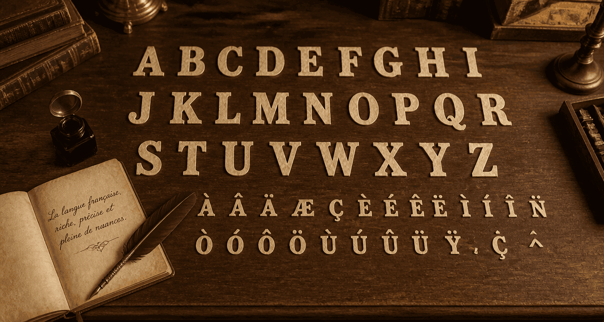 combien de lettre dans l alphabet français alignées sur bureau