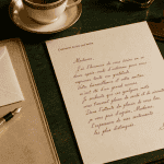comment écris une lettre sur bureau élégant