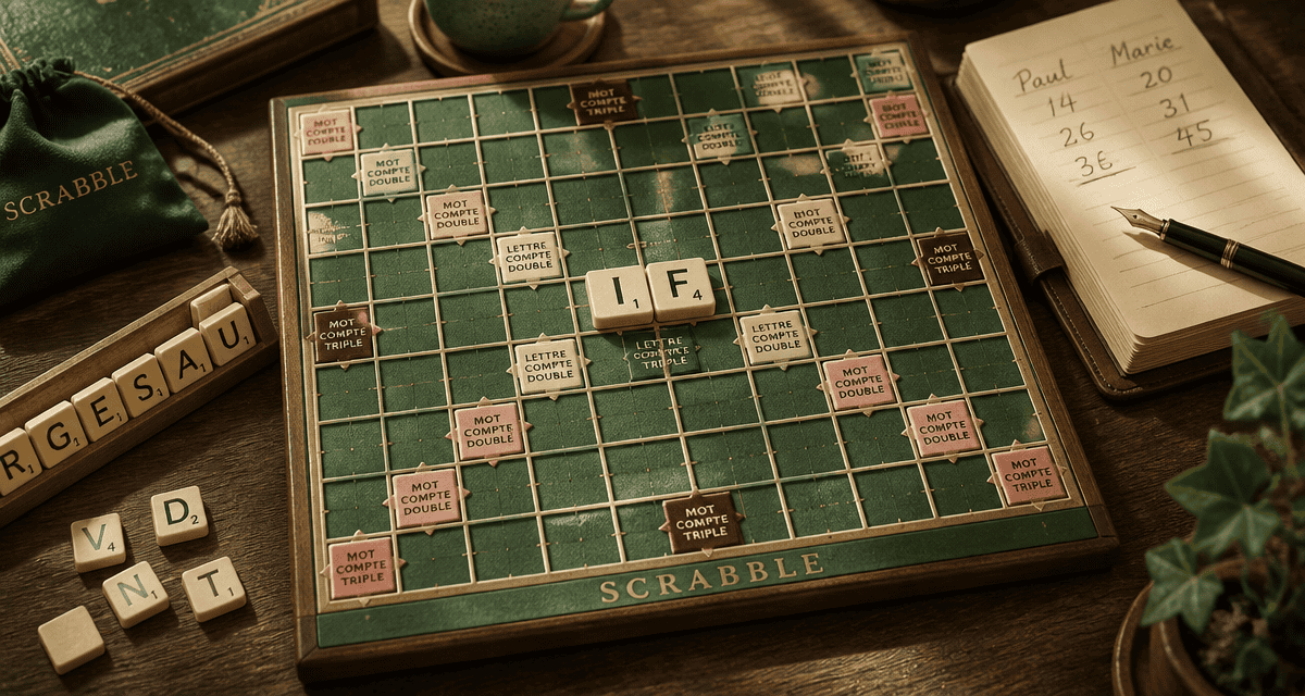 mot if scrabble sur case triple
