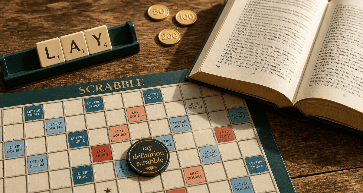 lay définition scrabble sur plateau et dictionnaire