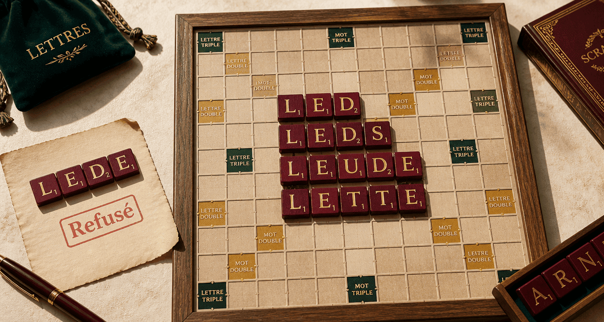 lede scrabble mot refusé sur plateau