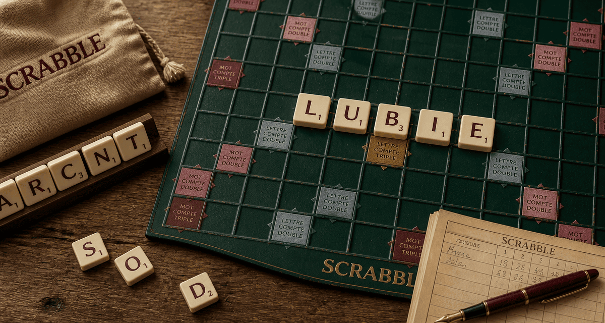 lubie scrabble mot sur plateau