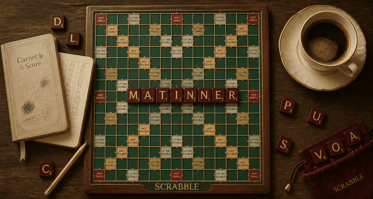 matiner scrabble plateau et lettres