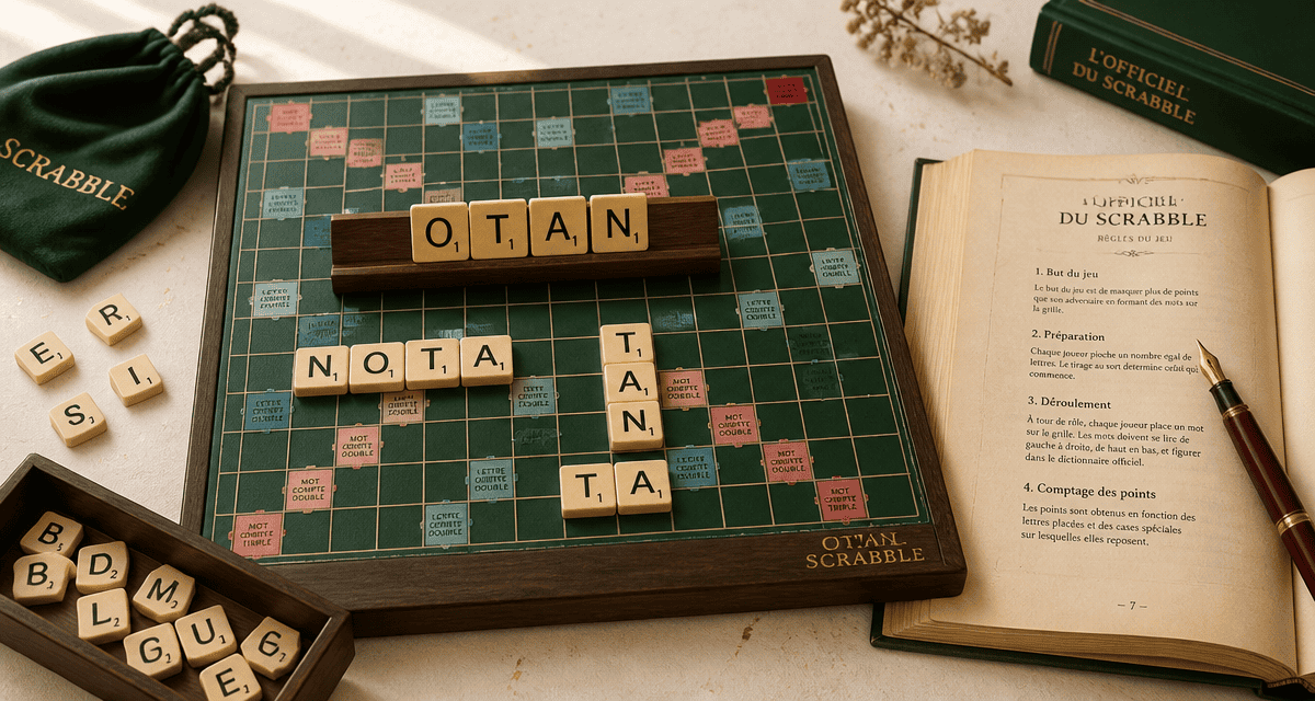 OTAN Scrabble lettres sur plateau