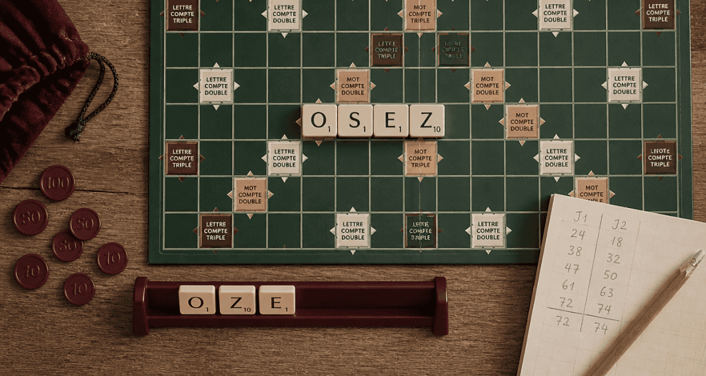 oze scrabble plateau lettres osez