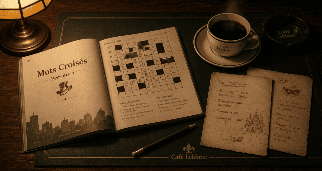 persona 5 mots croisés magazine café