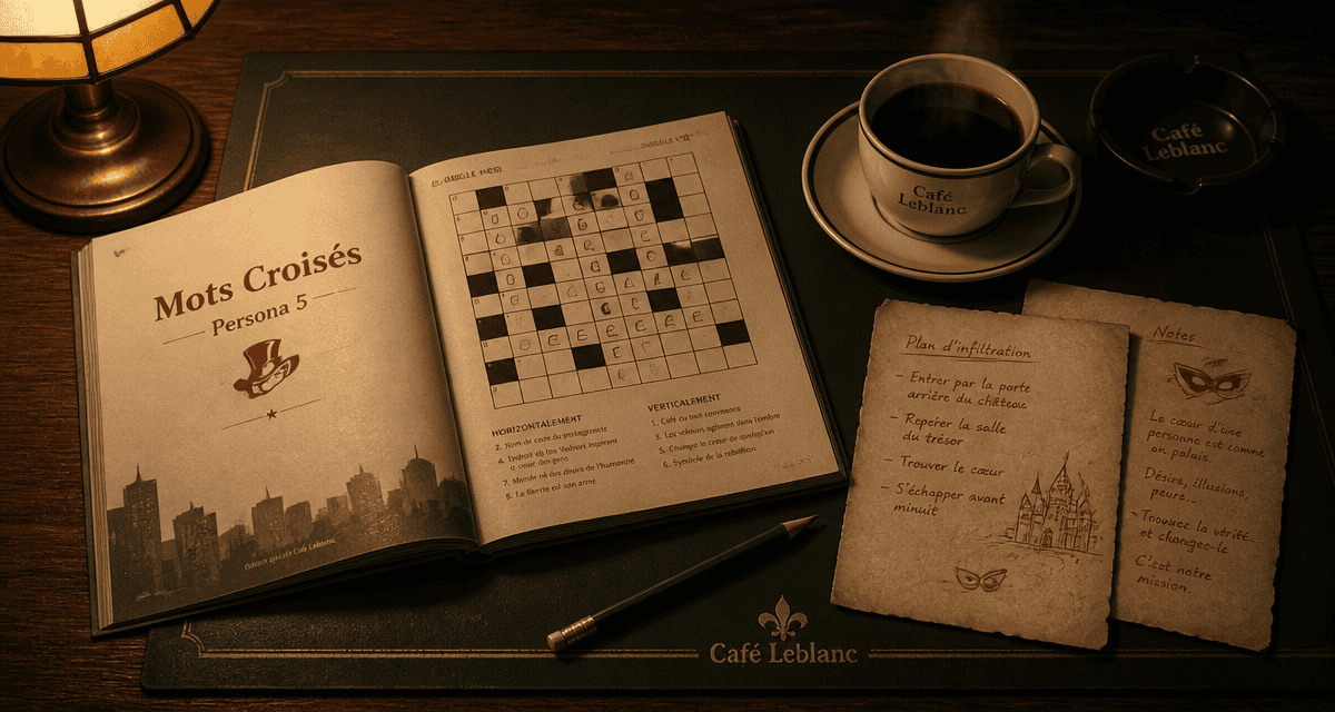 persona 5 mots croisés magazine café