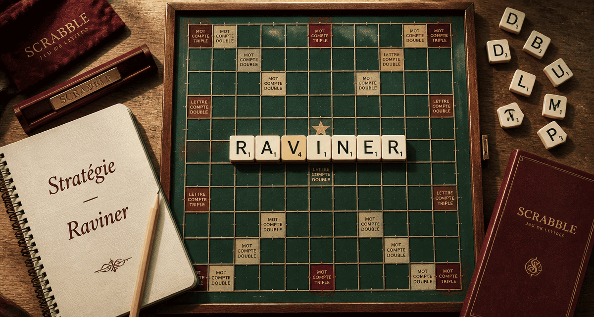 raviner scrabble lettres sur plateau ancien
