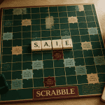 mot saie scrabble sur plateau