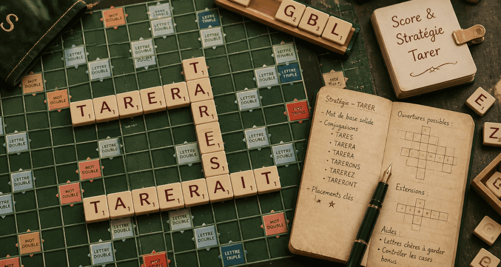 tarer scrabble plateau et conjugaisons
