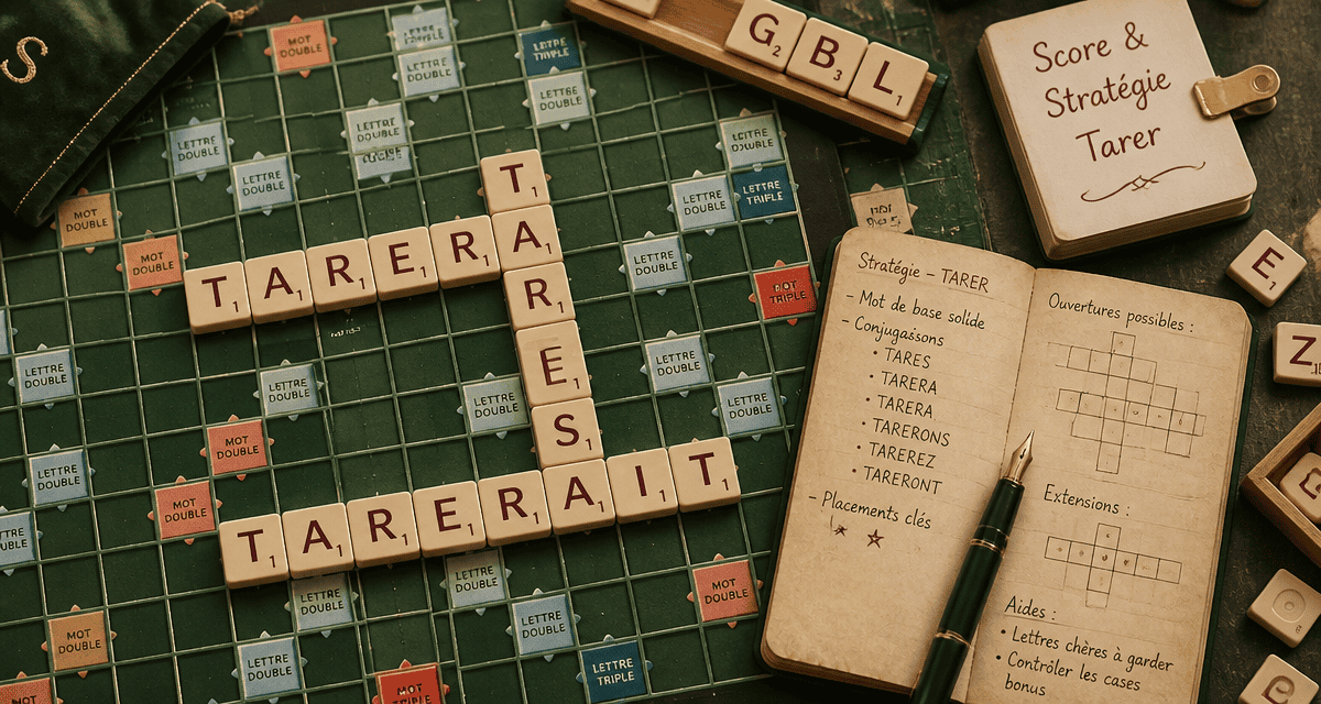 tarer scrabble plateau et conjugaisons