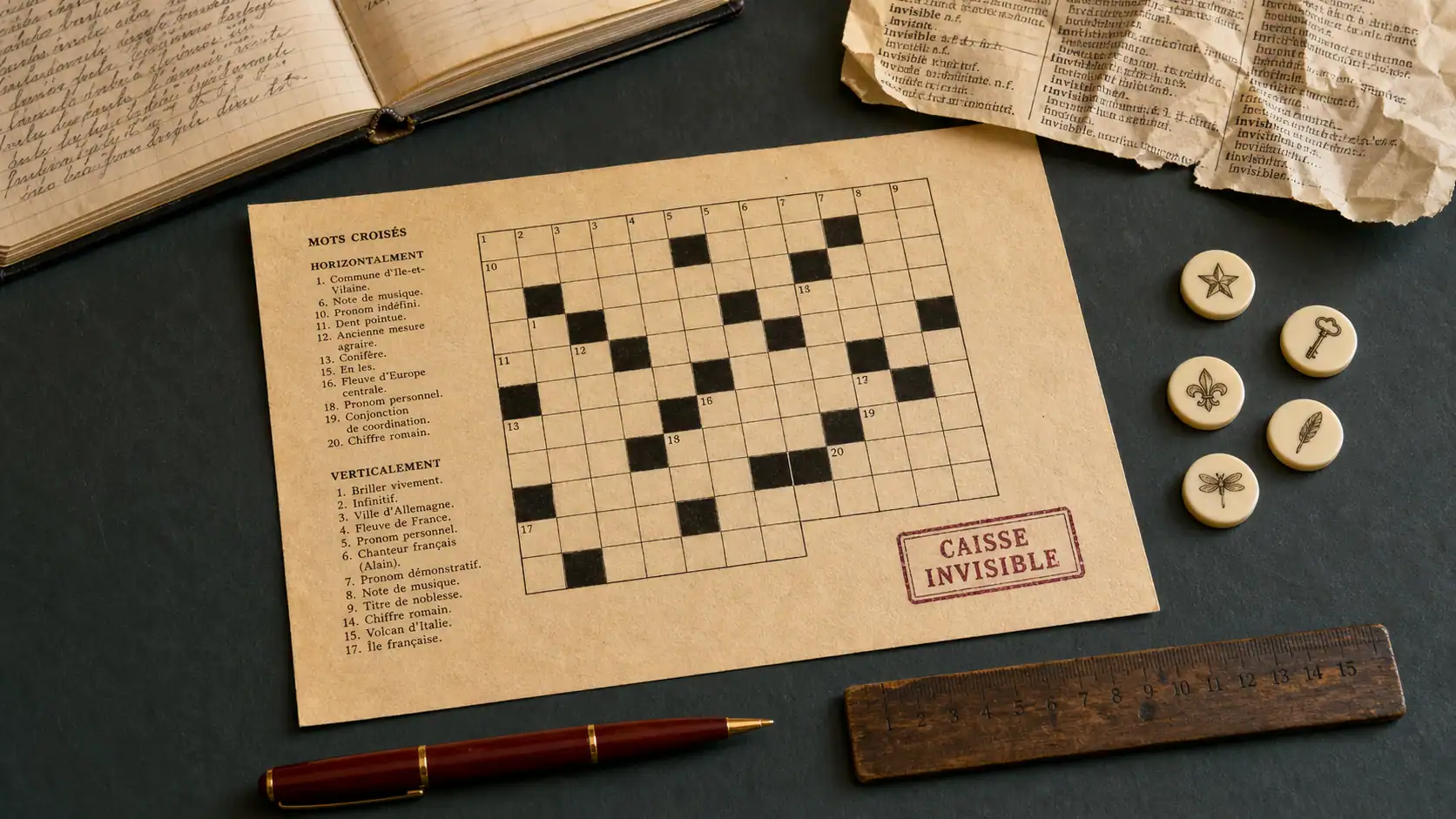 Caisse invisible 5 lettres pour mots croisés