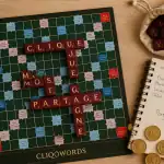 Plateau Cliquowords flat lay