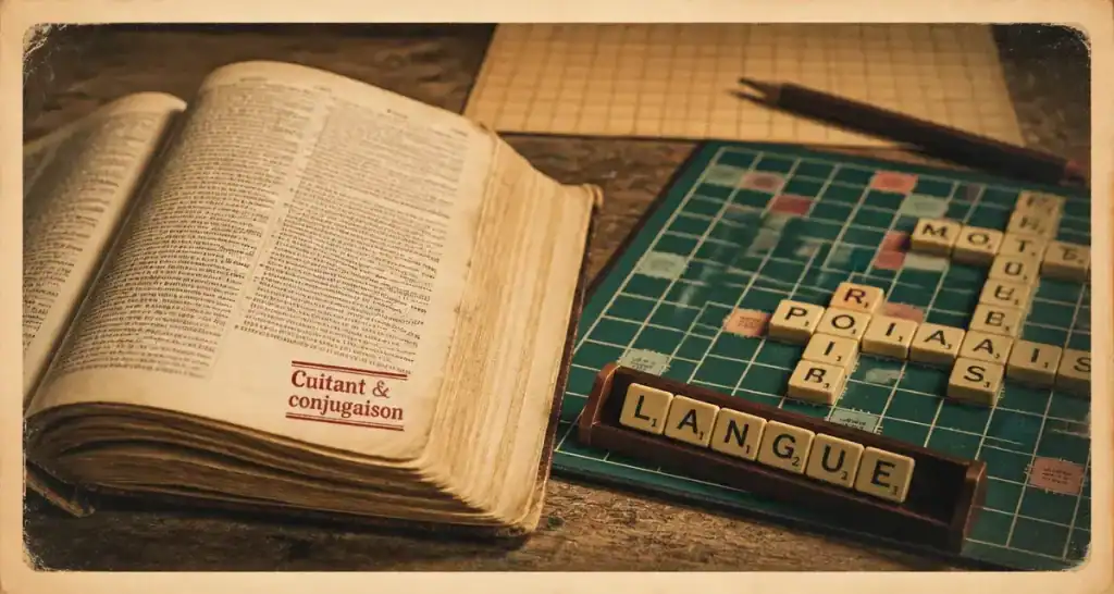 Cuitant au Scrabble, dictionnaire et lettres pour la conjugaison