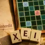 exi scrabble : mot interdit sur plateau de jeu