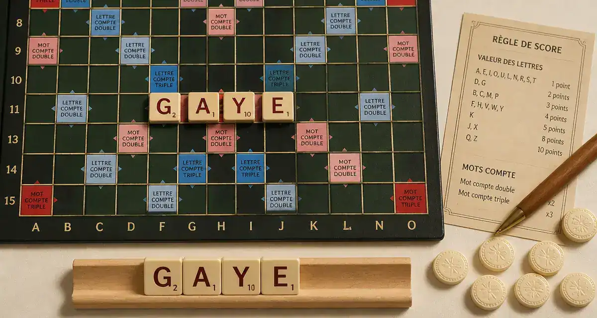 gaye scrabble : 14 points et astuces