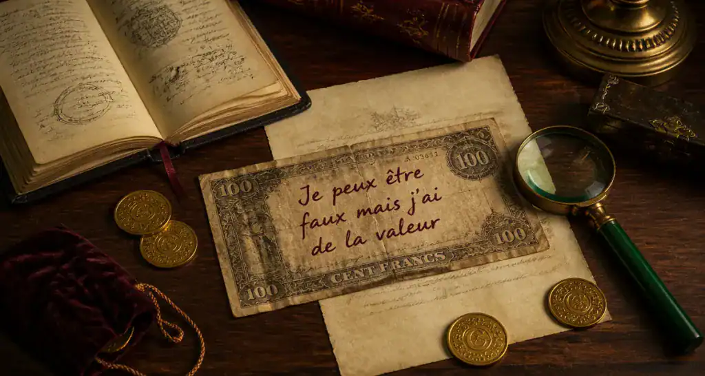 je peux etre faux mais j'ai de la valeur billet sur bureau ancien