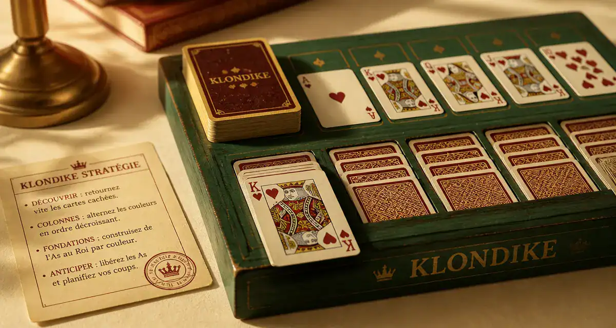 Jeux.com solitaire : stratégie Klondike en ligne, plateau de cartes