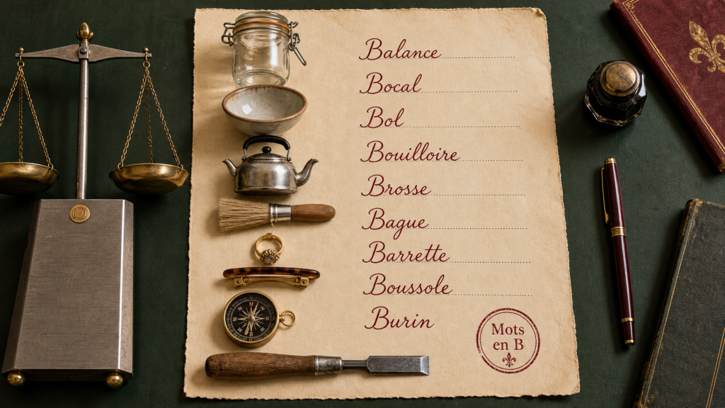 Objet en b : Petit Bac vocabulaire enrichi