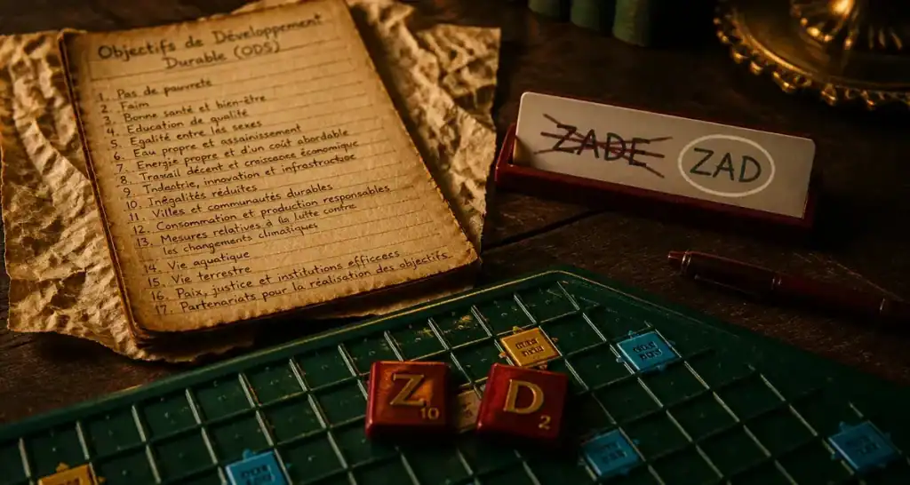 zade scrabble invalide, alternatives avec ZAD sur plateau