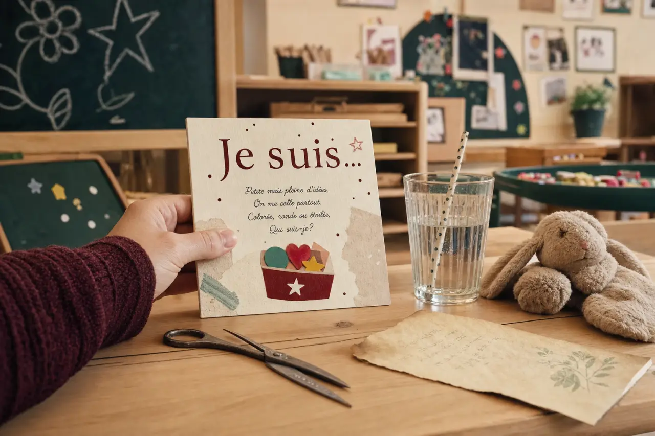 Devinette pour 3 5 ans : carte “Je suis…” en maternelle