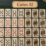 Jeu de carte 32 sans 2 à 6 : 7 à l’As, sans jokers