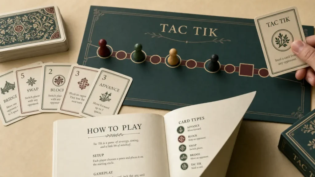 Jeu Tac Tik : un jeu de cartes tactique pour 2 à 10 joueurs, avec équipes secrètes