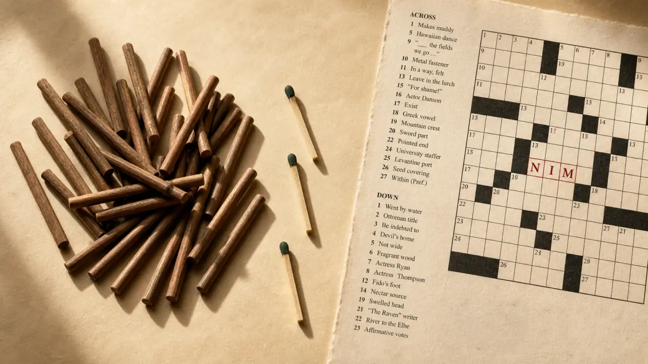 Jeux de bâtonnets en 3 lettres : Nim, Set ou autre ?