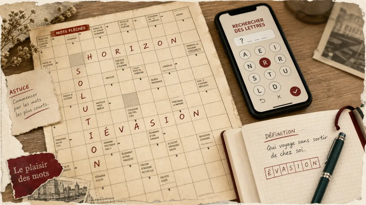 Solution mots fléchés fsolver gratuit : lettres connues et définition
