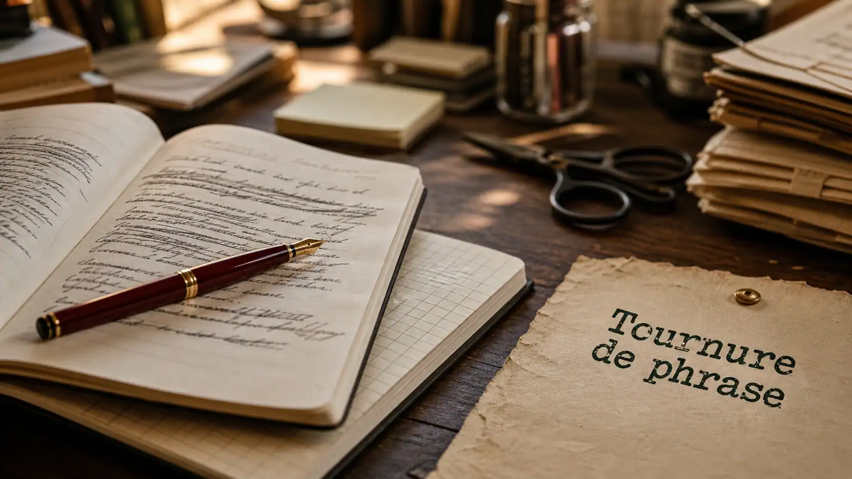 Tournur de phrase : carnet, mots raturés, éviter les formulations minimisantes