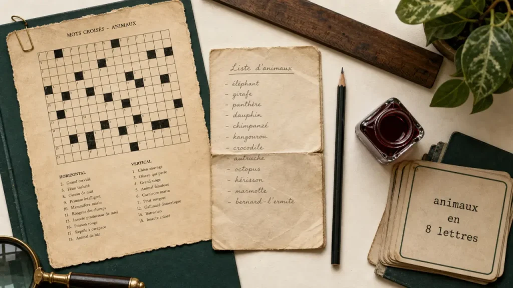 40 animaux en 8 lettres : solutions vérifiées et pièges de comptage
