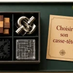 Casse-tête jeux de réflexion bois métal labyrinthe 3D sur plateau