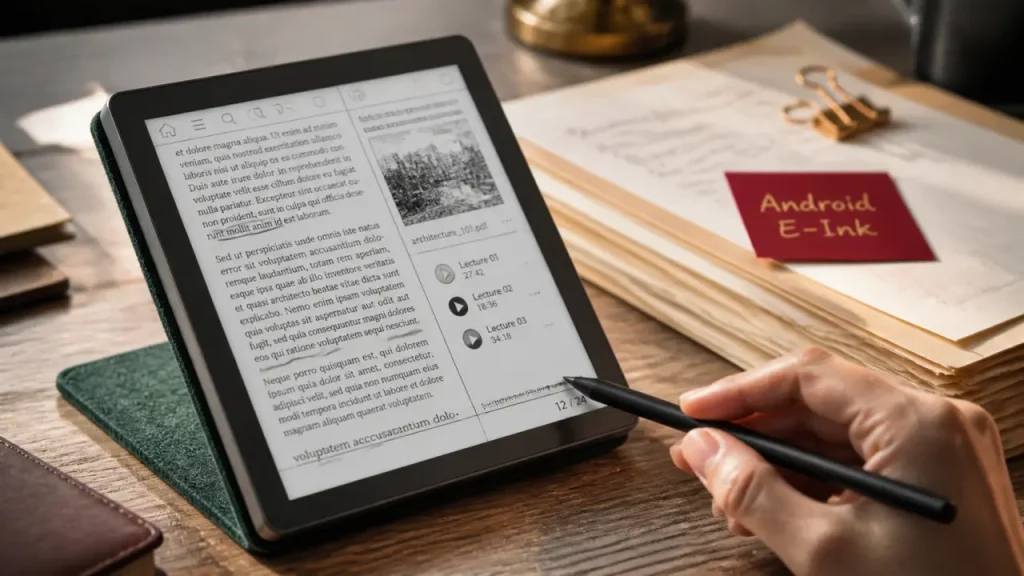 Liseuses Android : lire Kindle, Kobo, PDF et audio sans quitter l’E-Ink
