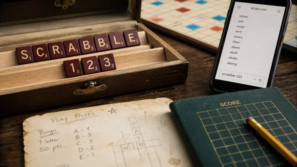 Scrabble 123 : vérifier un mot avant de le poser, jouer en ligne et mieux choisir ses lettres