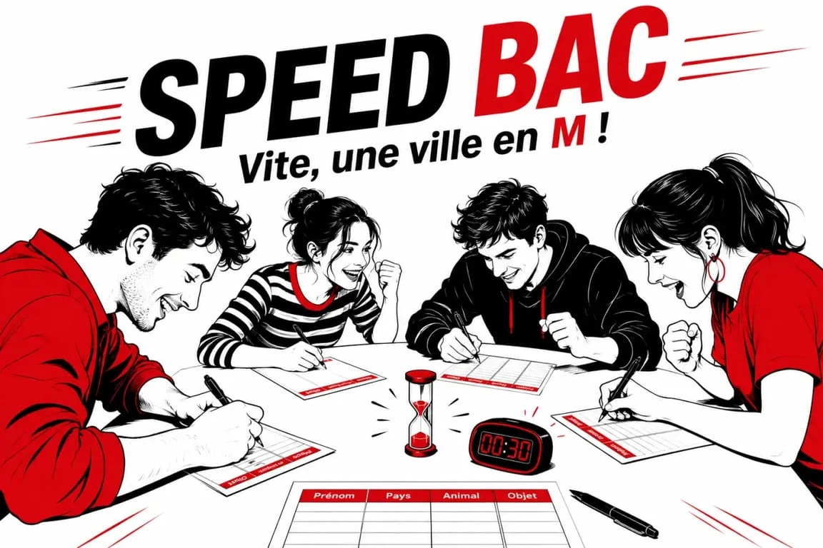 Speed Bac jeu en soirée entre amis pour comprendre l'ambiance et le rythme de la partie