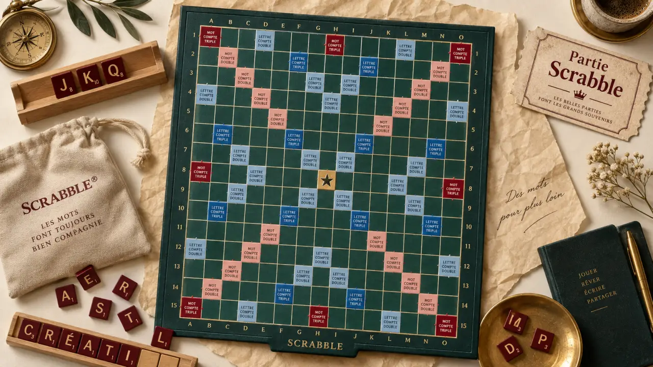 Jeu de scrabble gratuit contre l'ordinateur ClicMouse : plateau et lettres