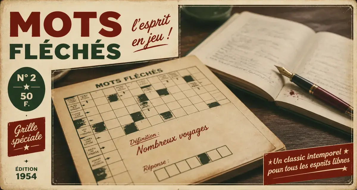 Nombreux voyages mots fléchés : grille et solution 14 lettres