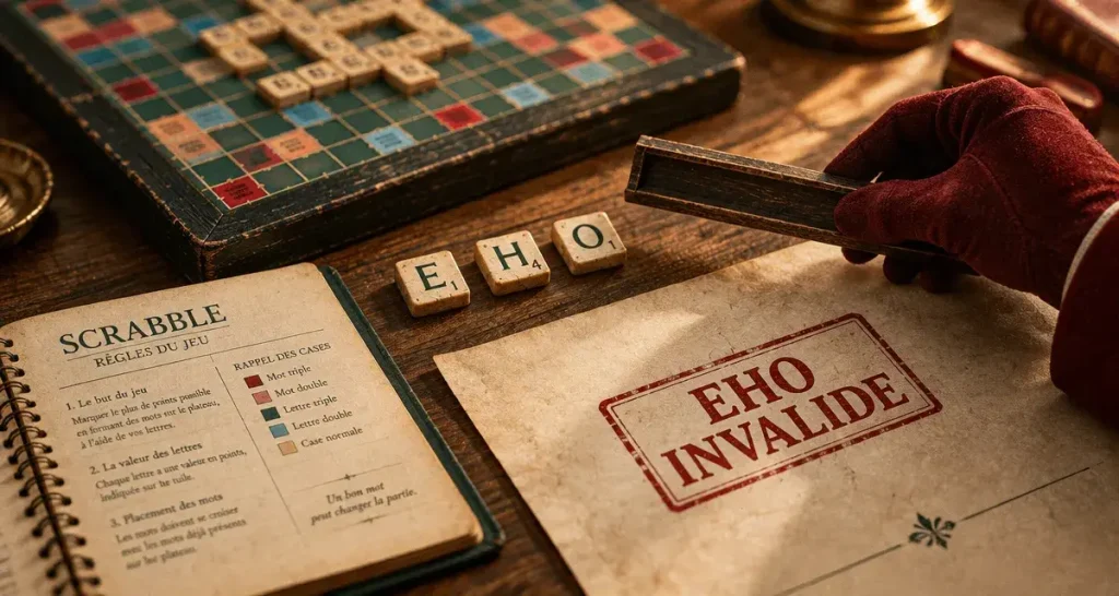 EHO n’est pas valide au Scrabble, mais ses lettres valent 6 points