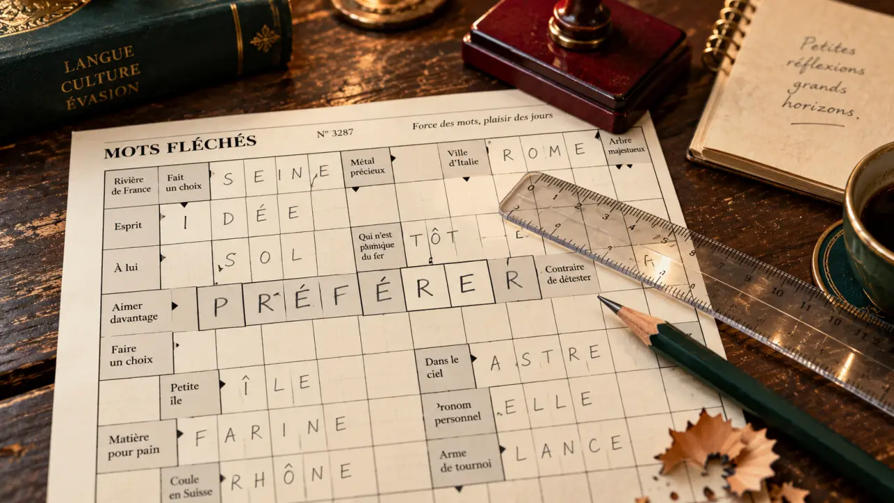 Estimer davantage mots fléchés : préférez « Préférer » (8) ou « Réévaluer » (9)