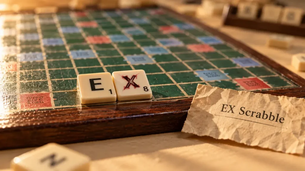 EX au Scrabble : 11 points, mais le placement change tout