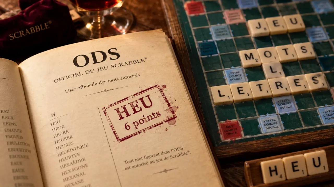 heu scrabble sur plateau, 6 points, anagrammes
