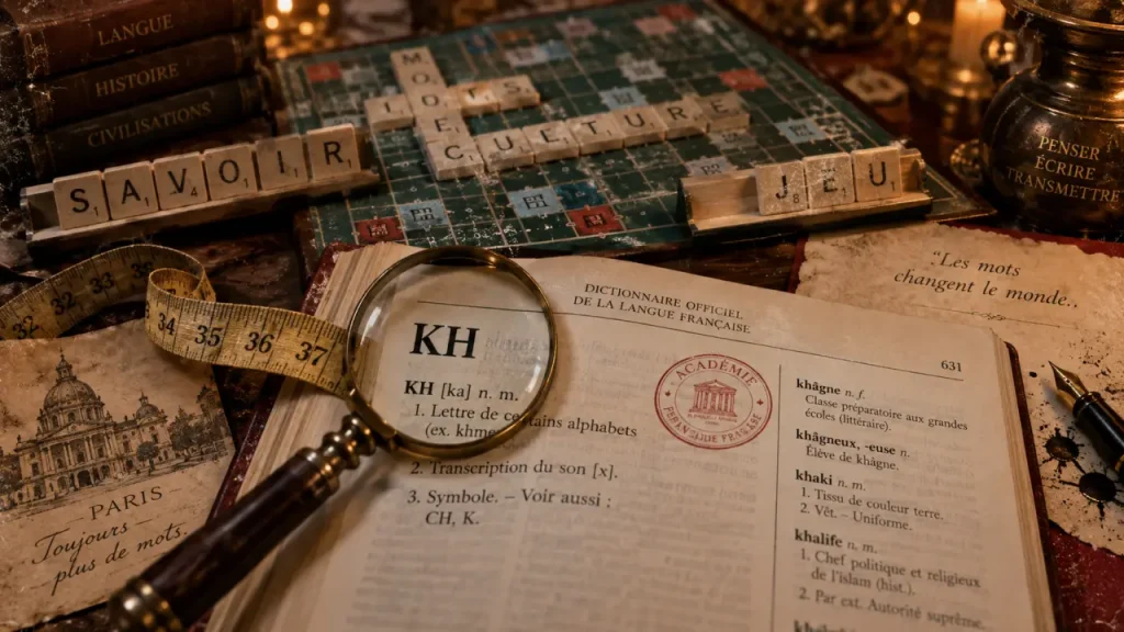 Mots Scrabble avec KH : les mots courts, les mots de cinq lettres et les pluriels à vérifier