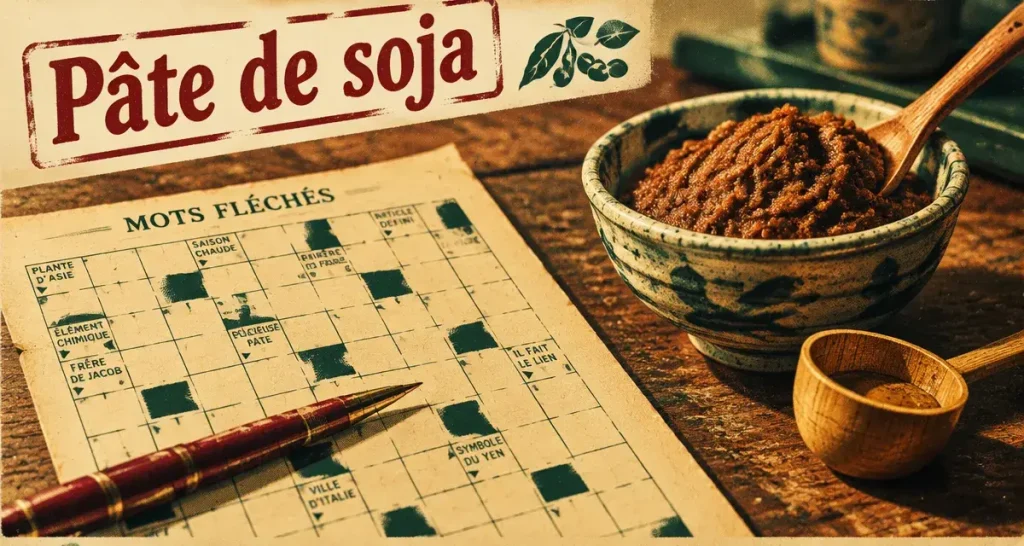 Pâte de soja en mots fléchés : MISO, la réponse en 4 lettres